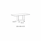 طاولة طعام إمبيرادور من السيراميك والمعدن البرونزي، صنع في إيطاليا - بني غامق Viadurini