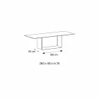 طاولة طعام إمبيرادور من السيراميك والمعدن البرونزي، صنع في إيطاليا - بني غامق Viadurini