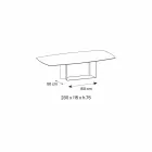 طاولة طعام إمبيرادور من السيراميك والمعدن البرونزي، صنع في إيطاليا - بني غامق Viadurini