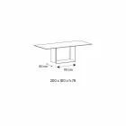 طاولة طعام إمبيرادور من السيراميك والمعدن البرونزي، صنع في إيطاليا - بني غامق Viadurini