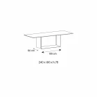 طاولة طعام سيراميك من حجر سافوي من أنثراسايت، صنع في إيطاليا - بني غامق Viadurini