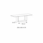 طاولة طعام سيراميك من حجر سافوي من أنثراسايت، صنع في إيطاليا - بني غامق Viadurini