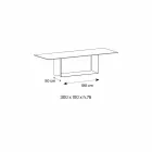 طاولة طعام سيراميك من حجر سافوي من أنثراسايت، صنع في إيطاليا - بني غامق Viadurini