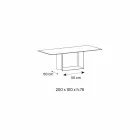 طاولة طعام سيراميك من حجر سافوي من أنثراسايت، صنع في إيطاليا - بني غامق Viadurini