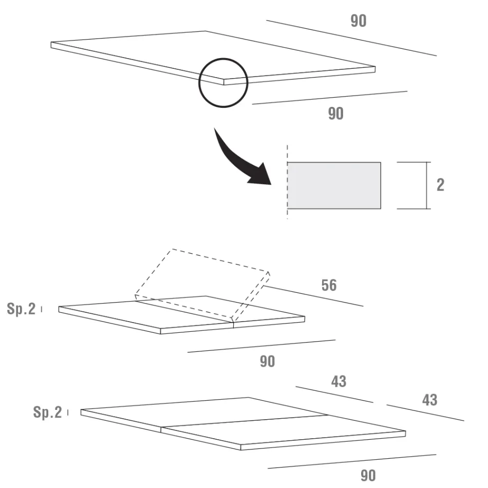 طاولة طعام فينيكس قابلة للتمديد حتى ٢٣٢ سم، صنع في إيطاليا - بافاريا Viadurini