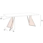 طاولة طعام مصنوعة من خشب فينيكس ومعدن مطلي، صنع في إيطاليا - دوتو Viadurini