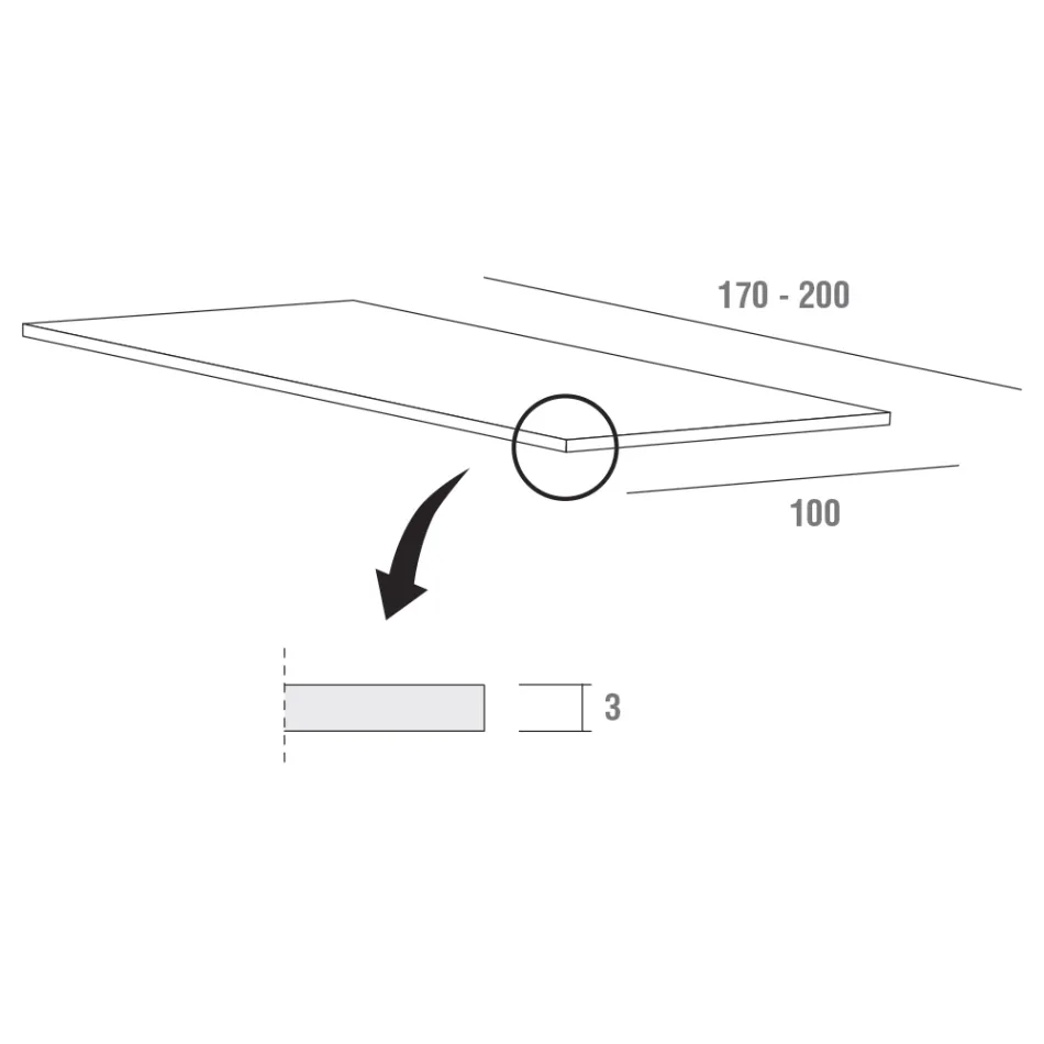 طاولة طعام مصنوعة من خشب فينيكس ومعدن مطلي، صنع في إيطاليا - دوتو Viadurini