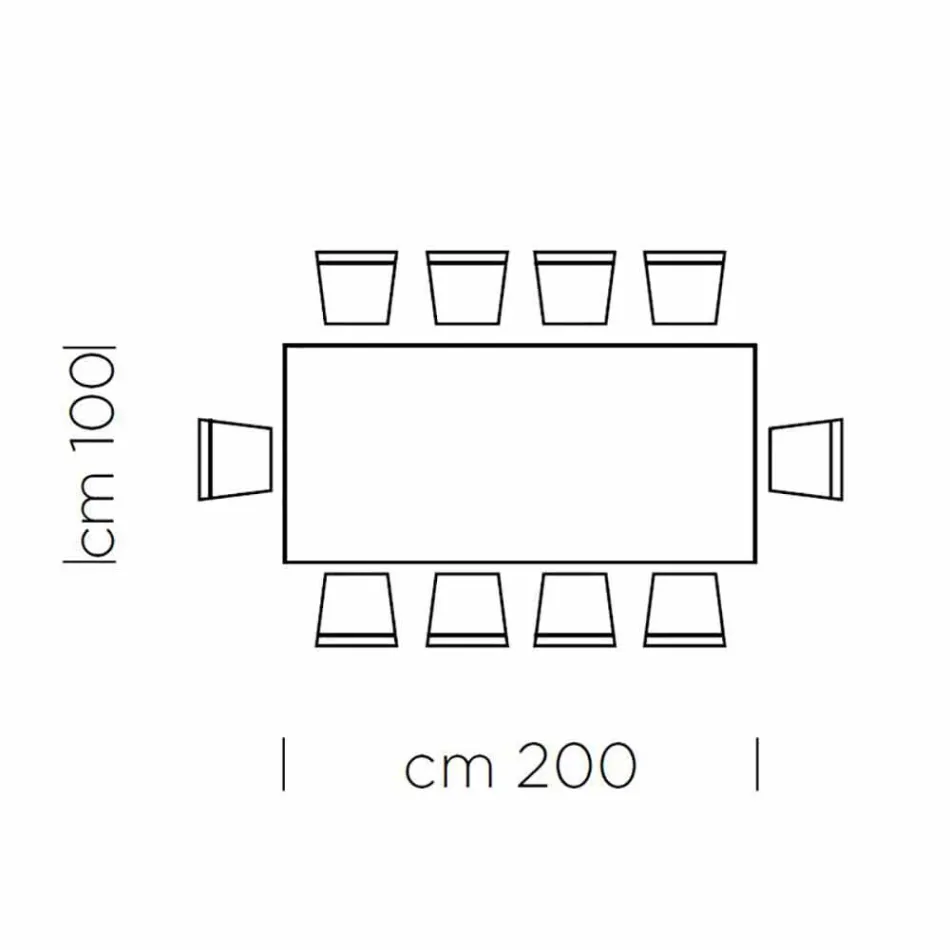 طاولة طعام من فينيكس الرمادي والفولاذ المطلي، صنع في إيطاليا - سيتيميو Viadurini