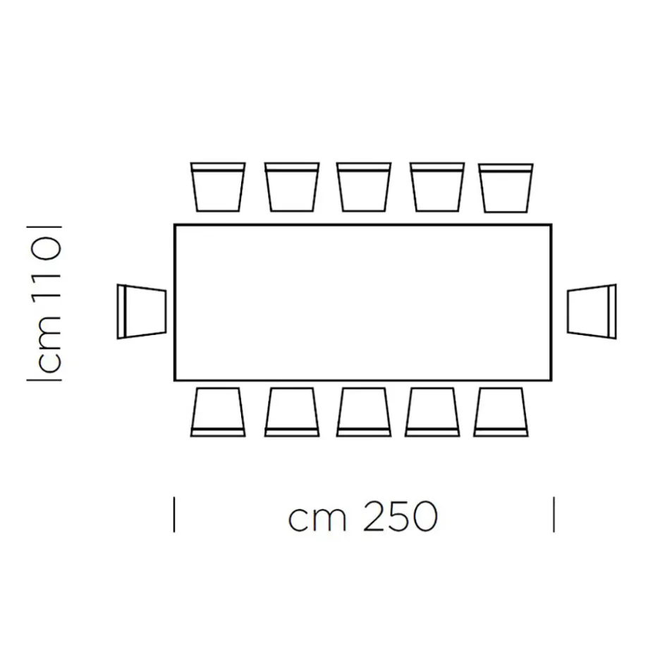 طاولة طعام من فينيكس الرمادي والفولاذ المطلي، صنع في إيطاليا - سيتيميو Viadurini