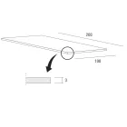 طاولة طعام Hpl بقاعدة معدنية، صنع في إيطاليا، ثمينة - كارلينو Viadurini