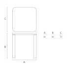 طاولة طعام HPL بأرجل من البولي إيثيلين، صنع في إيطاليا - جلين Viadurini