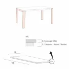 طاولة طعام من الرخام عالي الجودة والمعدن المطلي، صنعت في إيطاليا - جوبيتر Viadurini