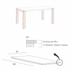 طاولة طعام من الرخام عالي الجودة والمعدن المطلي، صنعت في إيطاليا - جوبيتر Viadurini