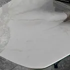 طاولة طعام من الرخام الفخم والفولاذ، مصنوعة في إيطاليا، عالية الجودة - إيزيلينو Viadurini