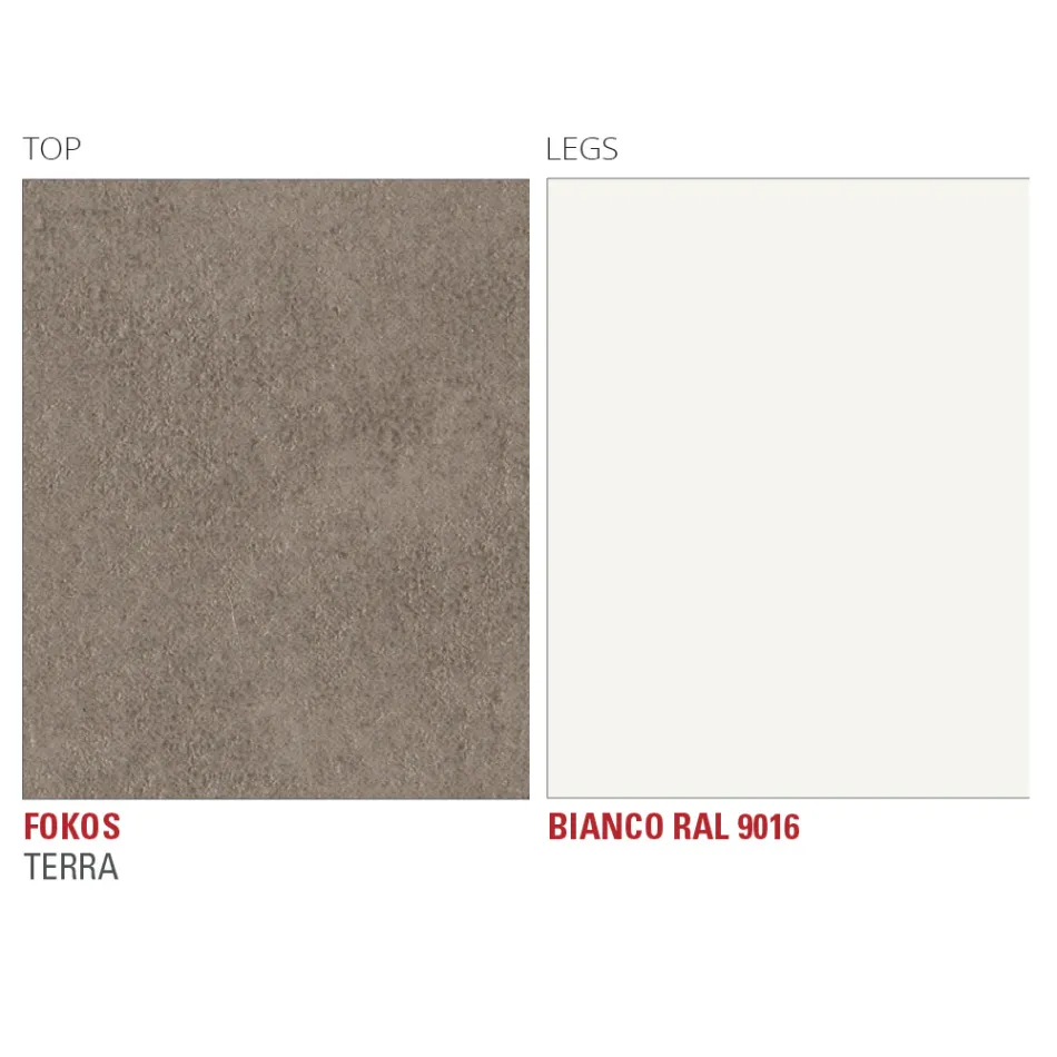 طاولة طعام من لامينام بهيكل من الألومنيوم، صنع في إيطاليا - بافاريا Viadurini