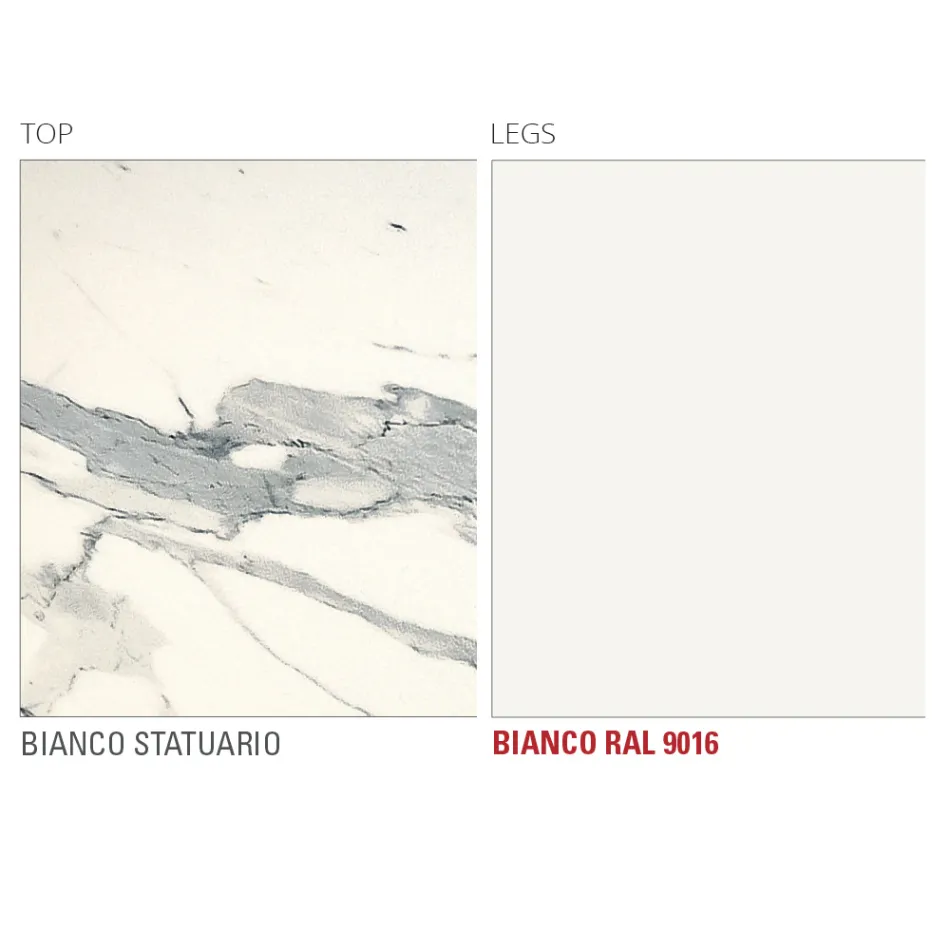 طاولة طعام من لامينام بهيكل من الألومنيوم، صنع في إيطاليا - بافاريا Viadurini