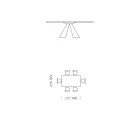 طاولة طعام مصنوعة من صفائح HPL وفولاذ عالي الجودة مصنوع في إيطاليا - دالماتيان Viadurini