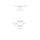 طاولة طعام مصنوعة من صفائح HPL وفولاذ عالي الجودة مصنوع في إيطاليا - دالماتيان Viadurini