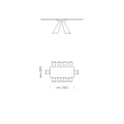 طاولة طعام مصنوعة من صفائح HPL وفولاذ عالي الجودة مصنوع في إيطاليا - دالماتيان Viadurini