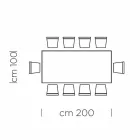 طاولة طعام من صفائح HPL وفولاذ إيطالي فاخر - سيتيميو Viadurini
