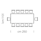 طاولة طعام من صفائح HPL وفولاذ إيطالي فاخر - سيتيميو Viadurini