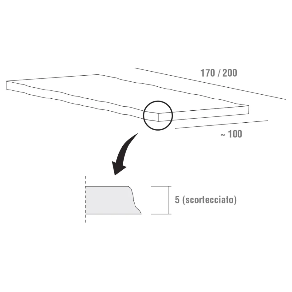 طاولة طعام من الخشب والألمنيوم، صنع في إيطاليا، ثمينة - لينجوتو Viadurini