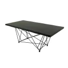 طاولة طعام من الخشب المقشر والفولاذ، صنع في إيطاليا - إيزيلينو Viadurini