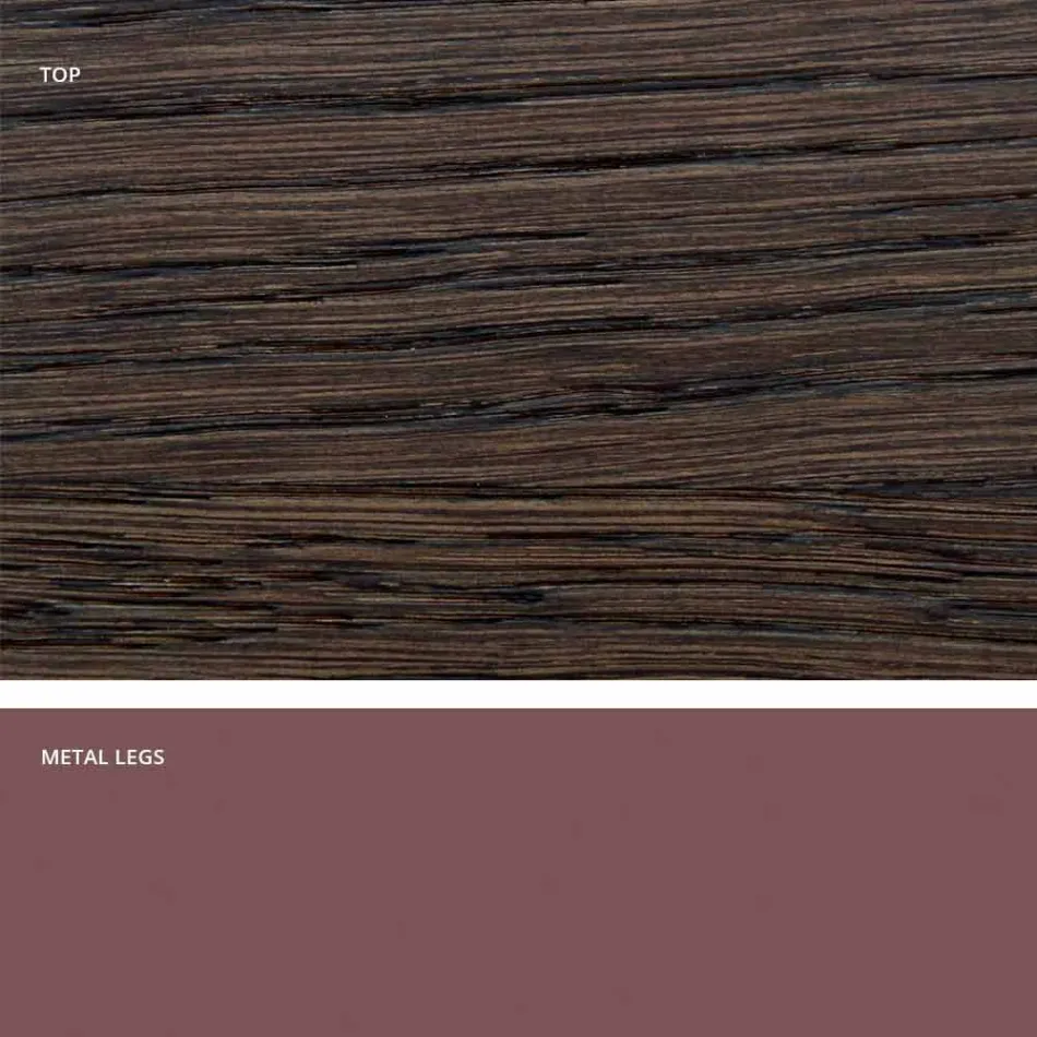 طاولة طعام من الخشب الصلب الحديث مصنوعة في إيطاليا، ميتيا Viadurini