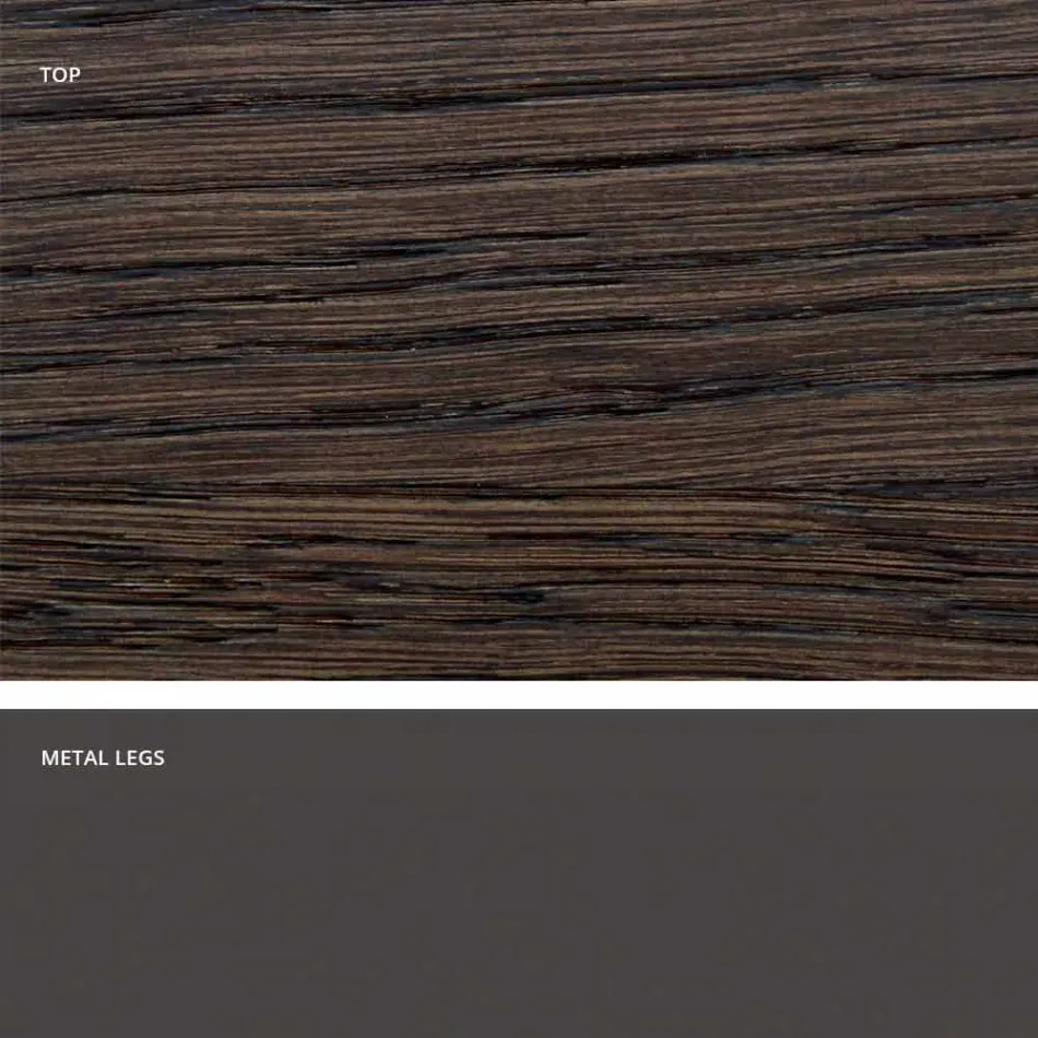 طاولة طعام من الخشب الصلب الحديث مصنوعة في إيطاليا، ميتيا Viadurini