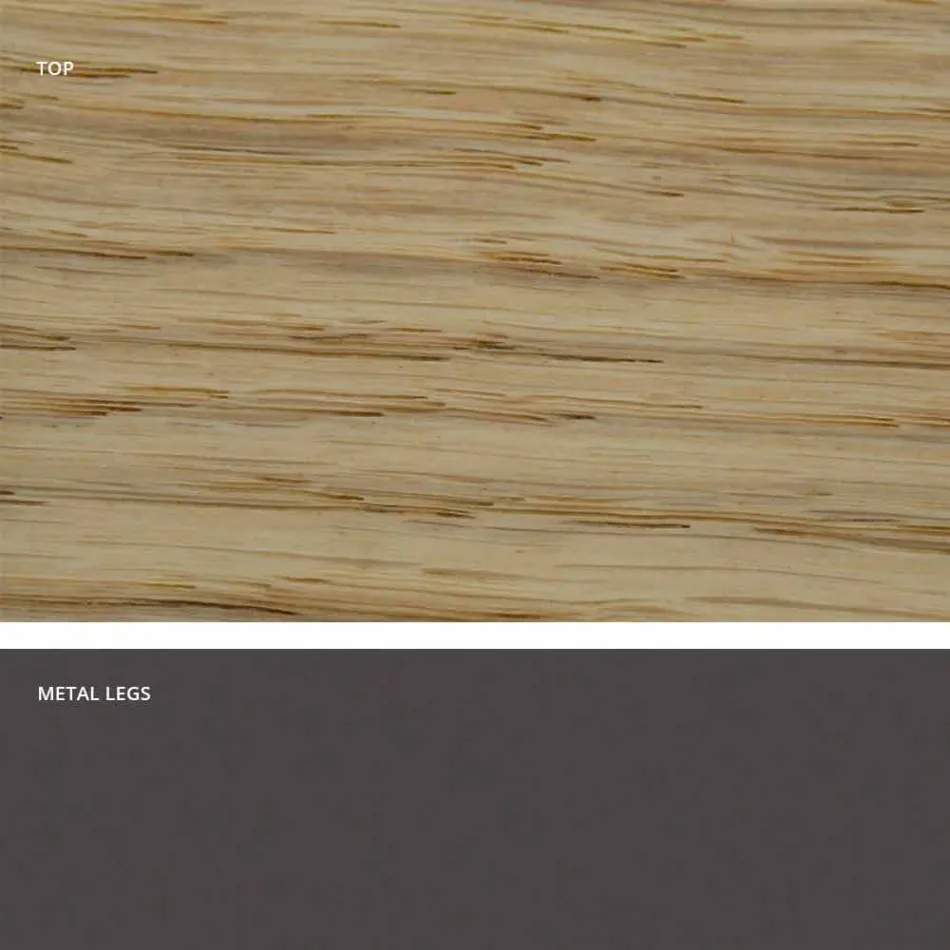 طاولة طعام من الخشب الصلب الحديث مصنوعة في إيطاليا، ميتيا Viadurini