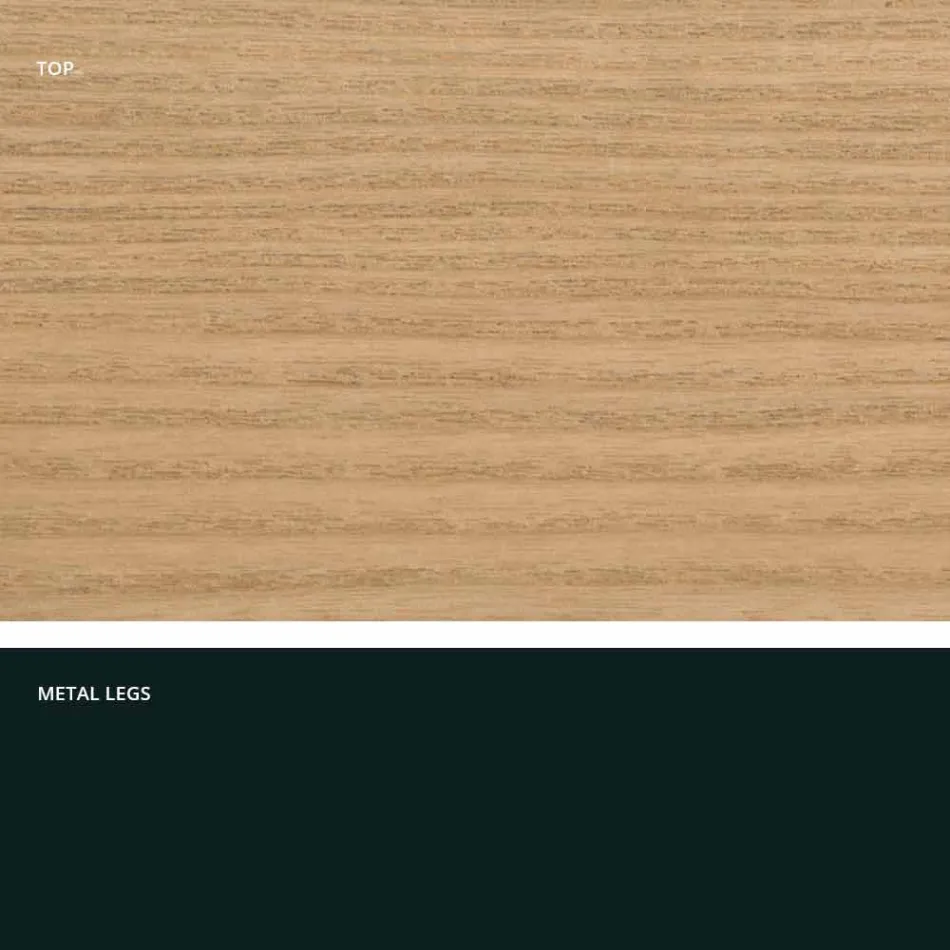 طاولة طعام مصنوعة من خشب MDF ومعادن حديثة، صنع في إيطاليا، ديونيجي Viadurini