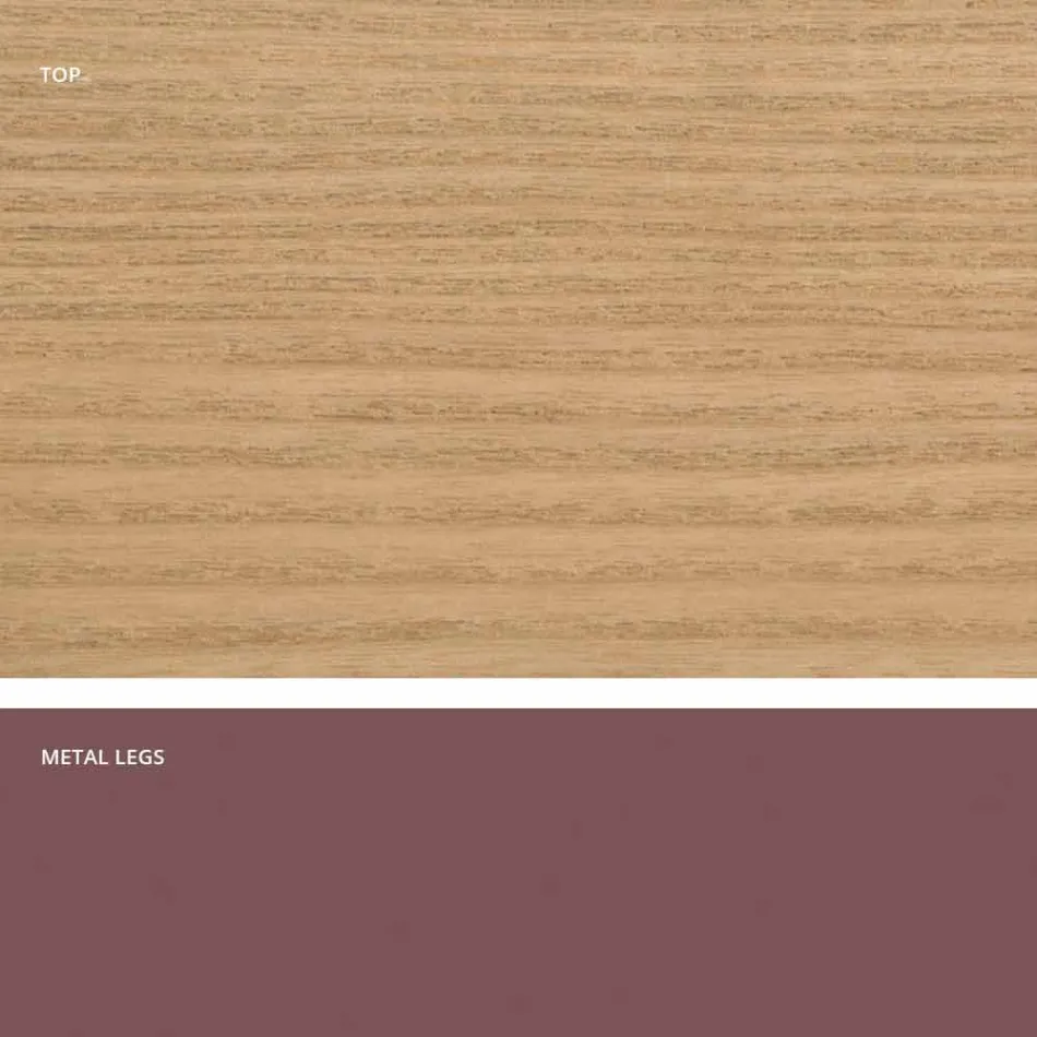 طاولة طعام مصنوعة من خشب MDF ومعادن حديثة، صنع في إيطاليا، ديونيجي Viadurini