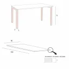 طاولة طعام من الميلامين والمعدن المطلي، صنع في إيطاليا - ريميجيو Viadurini