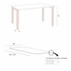 طاولة طعام من الميلامين والمعدن المطلي، صنع في إيطاليا - ريميجيو Viadurini
