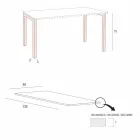 طاولة طعام من الميلامين والمعدن المطلي، صنع في إيطاليا - ريميجيو Viadurini