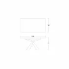 طاولة طعام معدنية وسطح سيراميكي بتصميم إيطالي - أناكوندا Viadurini