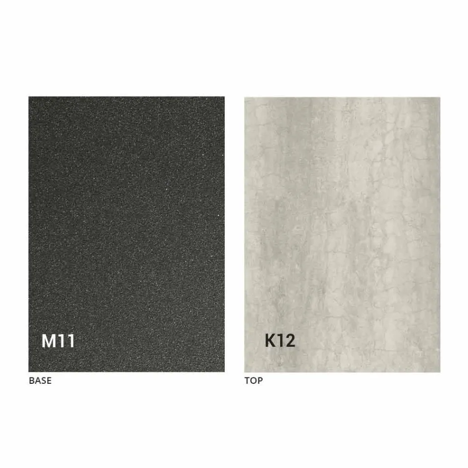 طاولة طعام معدنية وسطح سيراميكي بتصميم إيطالي - أناكوندا Viadurini