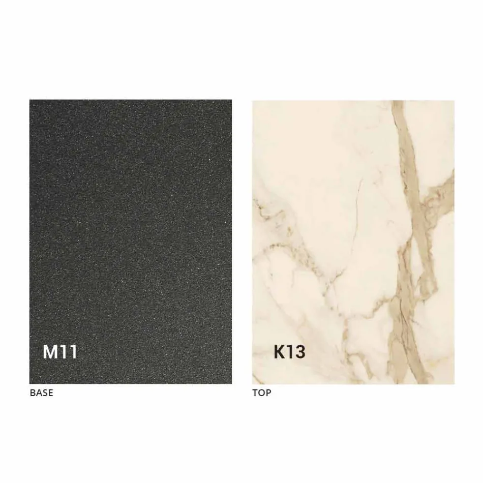 طاولة طعام معدنية وسطح سيراميكي بتصميم إيطالي - أناكوندا Viadurini