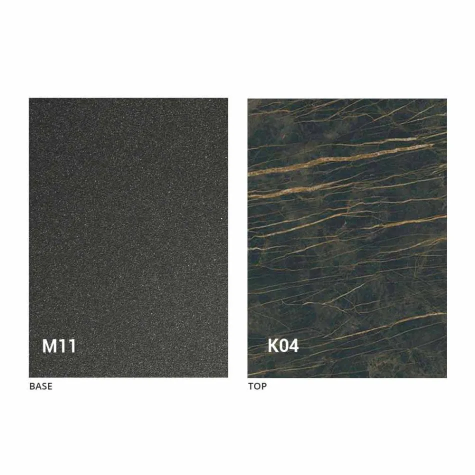 طاولة طعام معدنية وسطح سيراميكي بتصميم إيطالي - أناكوندا Viadurini