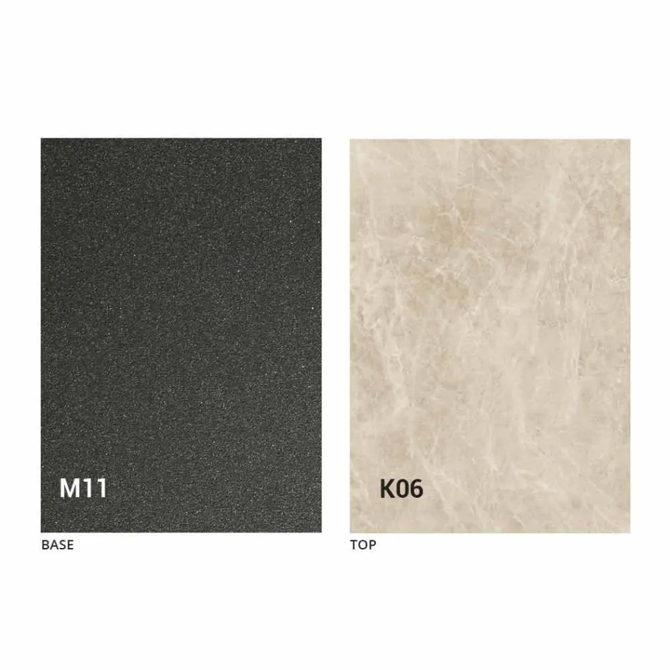 طاولة طعام معدنية وسطح سيراميكي بتصميم إيطالي - أناكوندا Viadurini