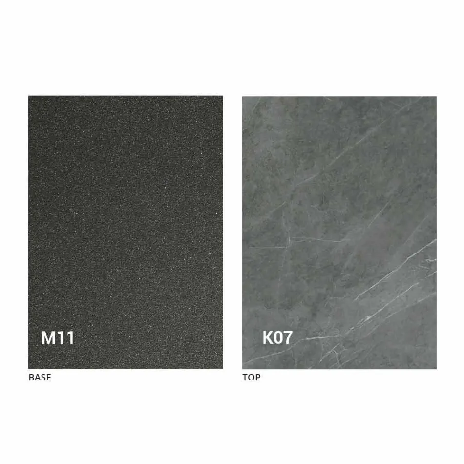 طاولة طعام معدنية وسطح سيراميكي بتصميم إيطالي - أناكوندا Viadurini