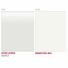 طاولة طعام من الزجاج الأبيض والمعدن المطلي، صنع في إيطاليا - بروش Viadurini