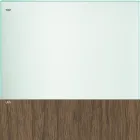 طاولة طعام من الزجاج وأرجل من خشب البلوط أو الجوز كاناليتو - أشيو Viadurini