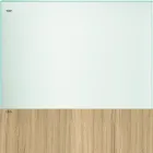 طاولة طعام من الزجاج وأرجل من خشب البلوط أو الجوز كاناليتو - أشيو Viadurini