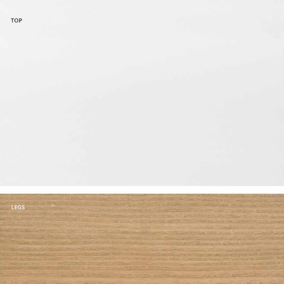 طاولة طعام من الزجاج والخشب الصلب مصنوعة في إيطاليا، إيجيستو Viadurini