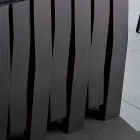 طاولة طعام من الزجاج والخشب الصلب مصنوعة في إيطاليا، إيجيستو Viadurini