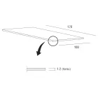 طاولة طعام فاخرة من الزجاج المقسّى والمعدن، صنع في إيطاليا - كارلينو Viadurini