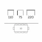 طاولة طعام عصرية من خشب الجريس والرماد، صنعت في إيطاليا - كروما Viadurini