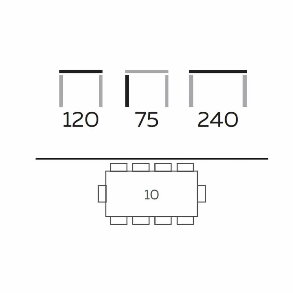 طاولة طعام عصرية من خشب الجريس والرماد، صنعت في إيطاليا - كروما Viadurini