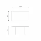 طاولة طعام عصرية من خشب البلوط، بأرجل زجاجية من نيكو Viadurini
